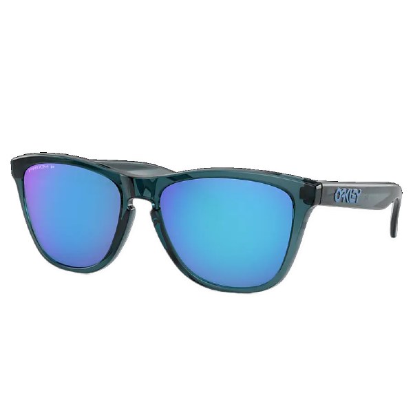 Oakley Mens Frogskins Sunglasses-Crystal Black/Prizm Sapphire Iridium  Polarized-OS 