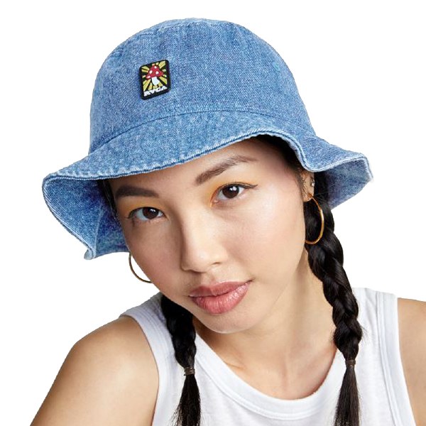 RVCA Womens Woke Bucket Hat-Light Wash 
