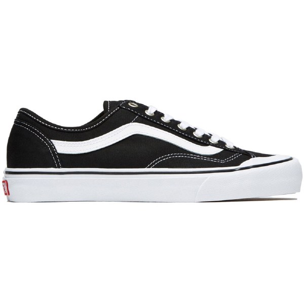 vans style 36 salmon & black skate shoes