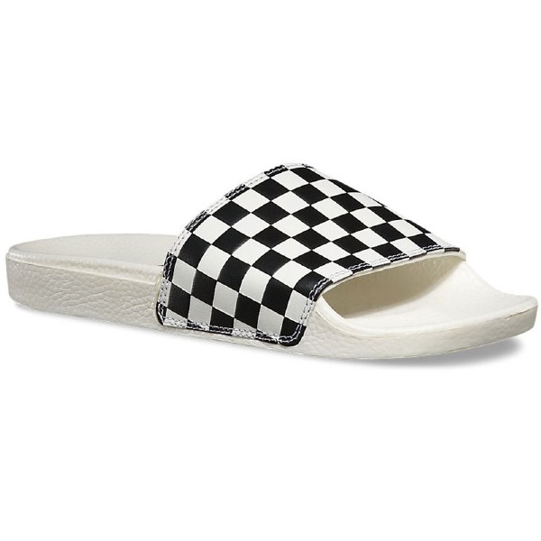 checkerboard vans sandals