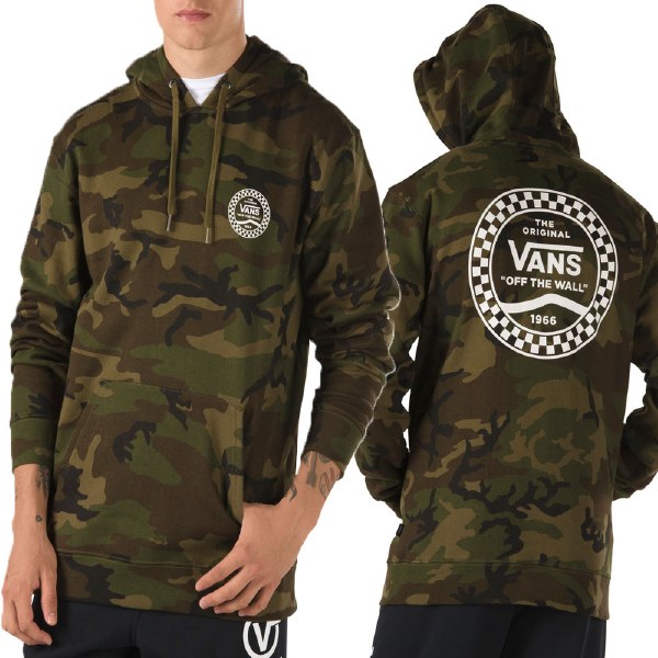 تحد كلاسيكي عاطفي vans hoodie camo logo 