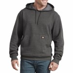 Dickies Mens Pullover Fleece Hoodie-Dark Heather Grey-L
