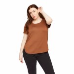Gentle Fawn Womens Alabama Short Sleeve T-Shirt-Toffee Brown-XS