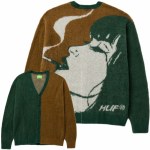 HUF Womens Feels Good Cardigan-Brown-XS HUF Womens Feels Good Cardigan-Brown-XS