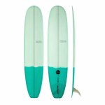 Modern Retro PU Surfboard-Two Tone Green-9'6