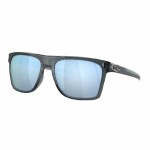 Oakley Mens Leffingwell Sunglasses-Crystal Blk/Przm Deep Wtr Pol