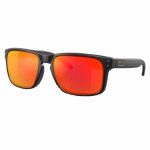 Oakley Mens Holbrook Sunglasses-Matte Black/Przm Ruby