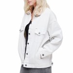Obey Wily Ryder Jacket Womens-White Wash-S