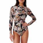 Rip Curl Womens Havana Long Sleeve One Piece Bikini-Black-L