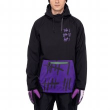 686 Mens Waterproof Hoodie-Batman Purple-L 686 Mens Waterproof Hoodie-Batman Purple-L