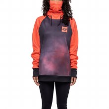 686 Womens Bonded Flc Pullover Hoodie-Hot Coral Clrblk-S 686 Womens Bonded Flc Pullover Hoodie-Hot Coral Clrblk-S