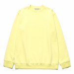 TAIKAN Mens Plain Crew Sweatshirt-Canary-S TAIKAN Mens Plain Crew Sweatshirt-Canary-S