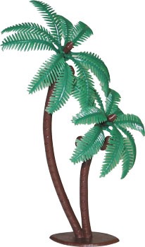 4" Twin Coconut Palm Tree 4 CT