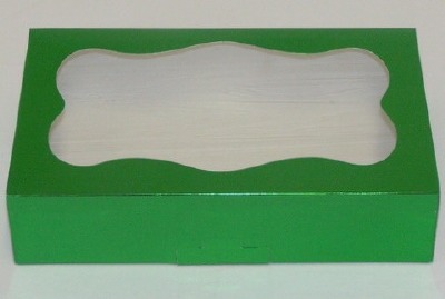 1 Pound Green Cookie Box with Window