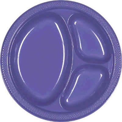 10.25" Divided Plate 20 CT Purple