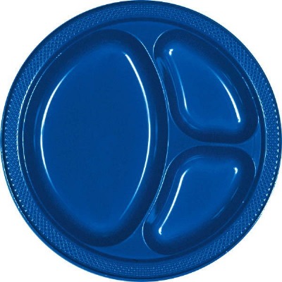 10.25" Divided Plate 20 CT Royal Blue