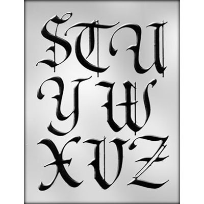 2.5" Alphabet S-Z Mold (8)