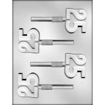 2" Number 25 Lolly Mold (5)