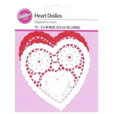 3-1/2" Heart Doilies 12 CT