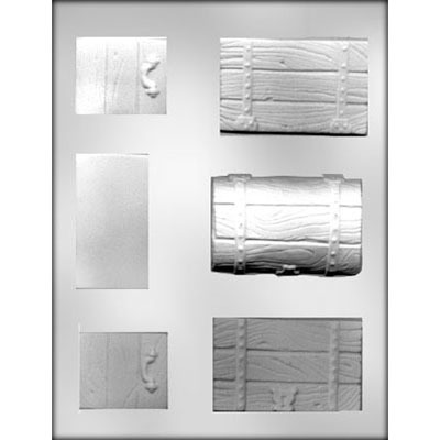 3-3/8" 3-D Treasure Chest (12)