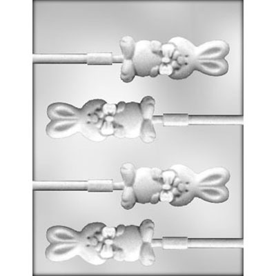 3-5/8" Rabbit w/ Bow Lolly (4)