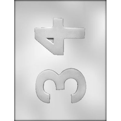 3.75" Numbers 3 & 4 Mold (2)