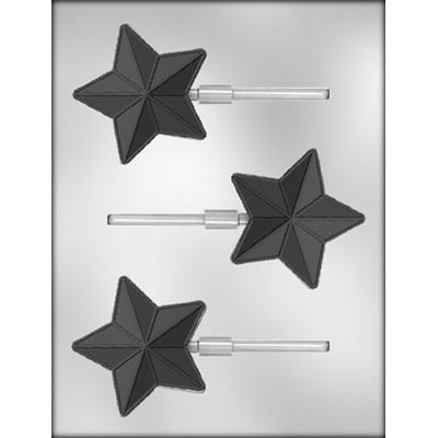 3"Star w/lines Sucker Mold (3)