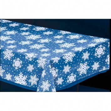 54"X108 Snowflake Tablecover