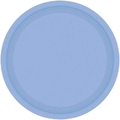 7" Plate 24 CT Pastel Blue