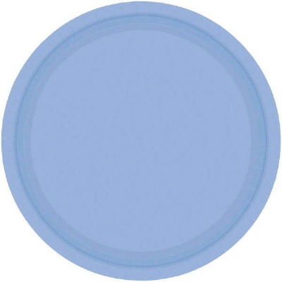 9" Plate 24 CT Pastel Blue