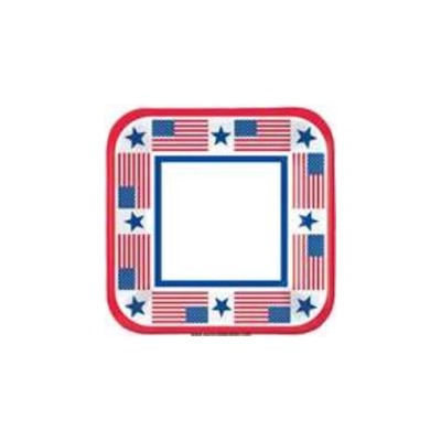 9" SQ Patriotic Plates 40 CT