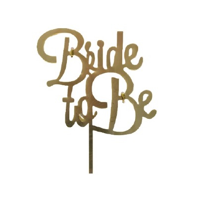 Bride To Be Gold Mirror Cake Pic