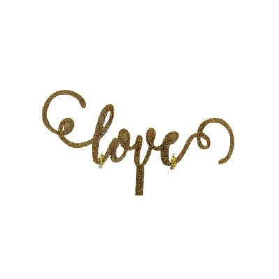 Love Gold Glitter Cake Pic