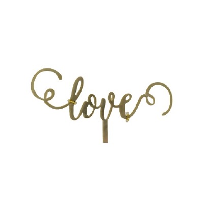 Love Gold Mirror Cake Pic