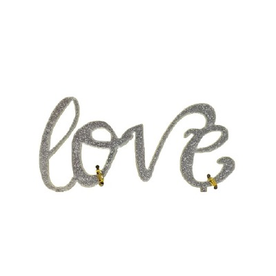 Love Silver Glitter Cake Pic