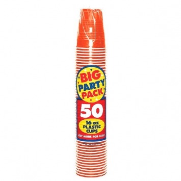Big Party Pack 16 OZ Cup 50 CT Orange Peel