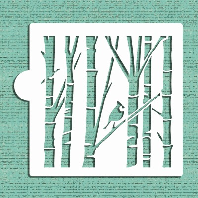 Birch Trees Cake Stencil