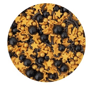 Black and Gold Sprinkle Mix