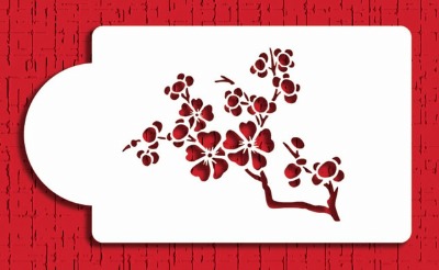 Blooming Cherry 2 Cake Stencil