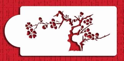 Blooming Cherry Cake Stencil