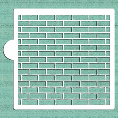 Brick Wall Cookie Stencil