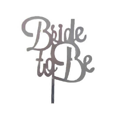 Bride To Be Silver Mirror Cake Pic