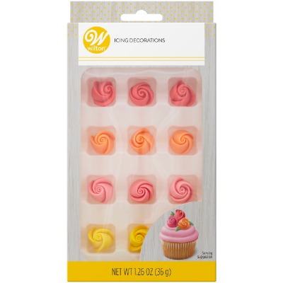 Bright Rosebuds Icing Decs.