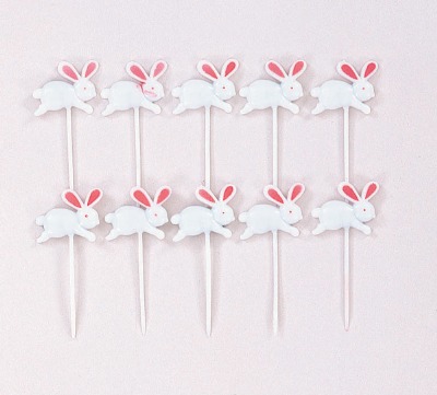 Bunny 3" Party Picks 10CT