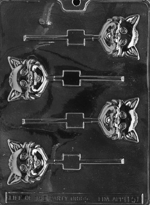 Cat Head Lolly Mold
