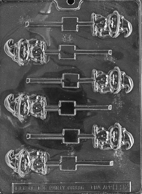 Cat w/ Hat Lolly Mold (6)