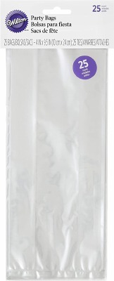 Clear Party Bags w/ Ties 25 ct