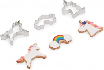3 PC Unicorn Cookie Cutter Set