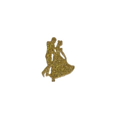 Couple Dancing Gold Glitter Cupcake Pics