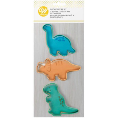 3-PC Dinosaur Cookie Cutter Set